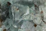 Blue-Green, Cubic Fluorite Crystal Cluster - Morocco #99007-2